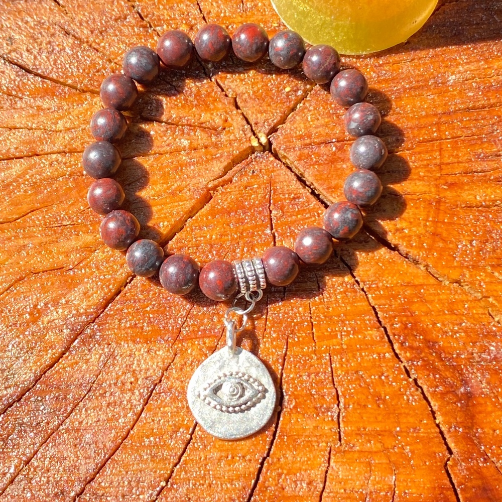 Stunning Elegance: Handmade Beaded 8MM Jasper Bracelet